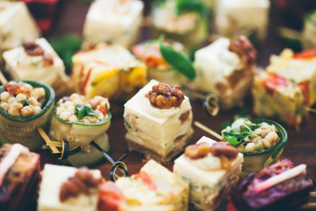 Close-up of appetizers