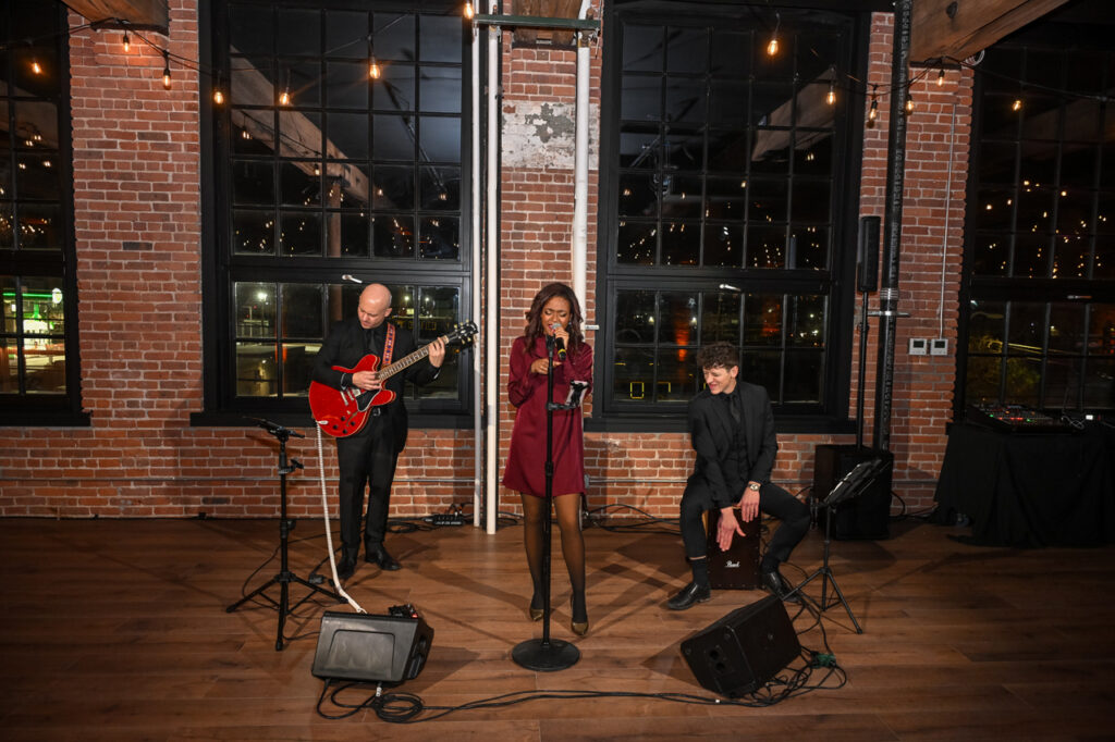 Live band performing at an event