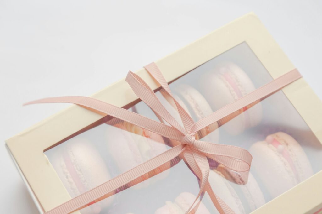 Macarons in a gift box